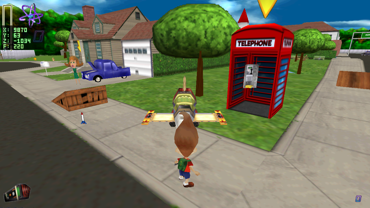 One sandbox rocket brought to the player on the ground