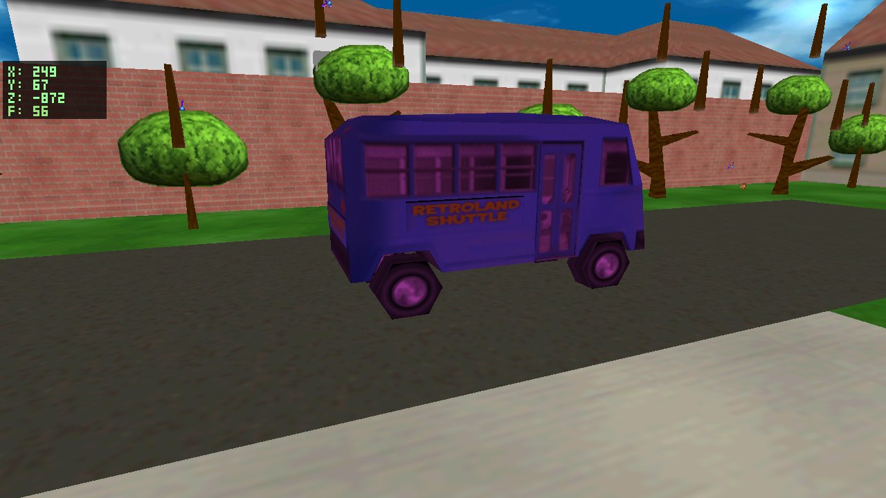 before: purple Retroland shuttle
