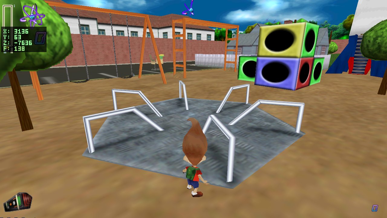 after: metal merry-go-round