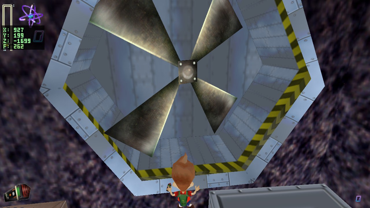 before: fan diagonal in duct