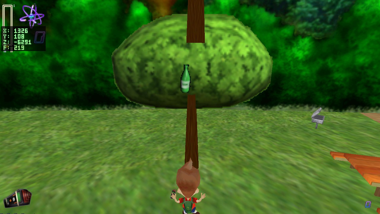 before: green bottle icon in tree