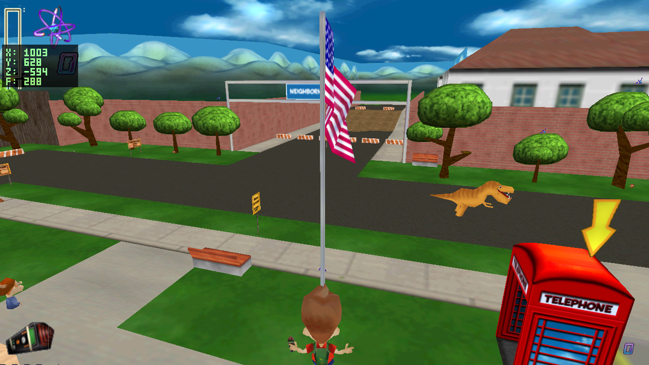 after: American flag on the pole