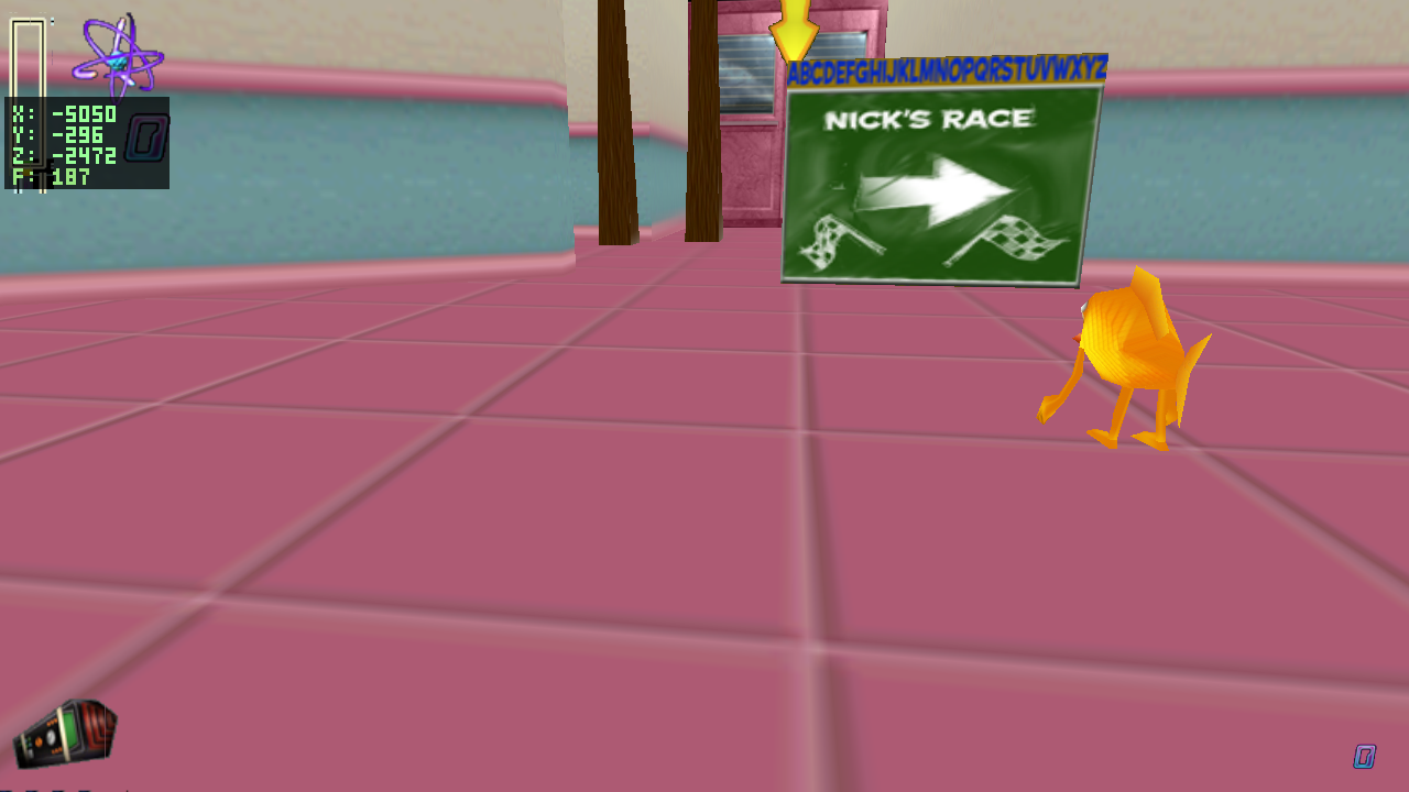 before: full tree mesh on the race track